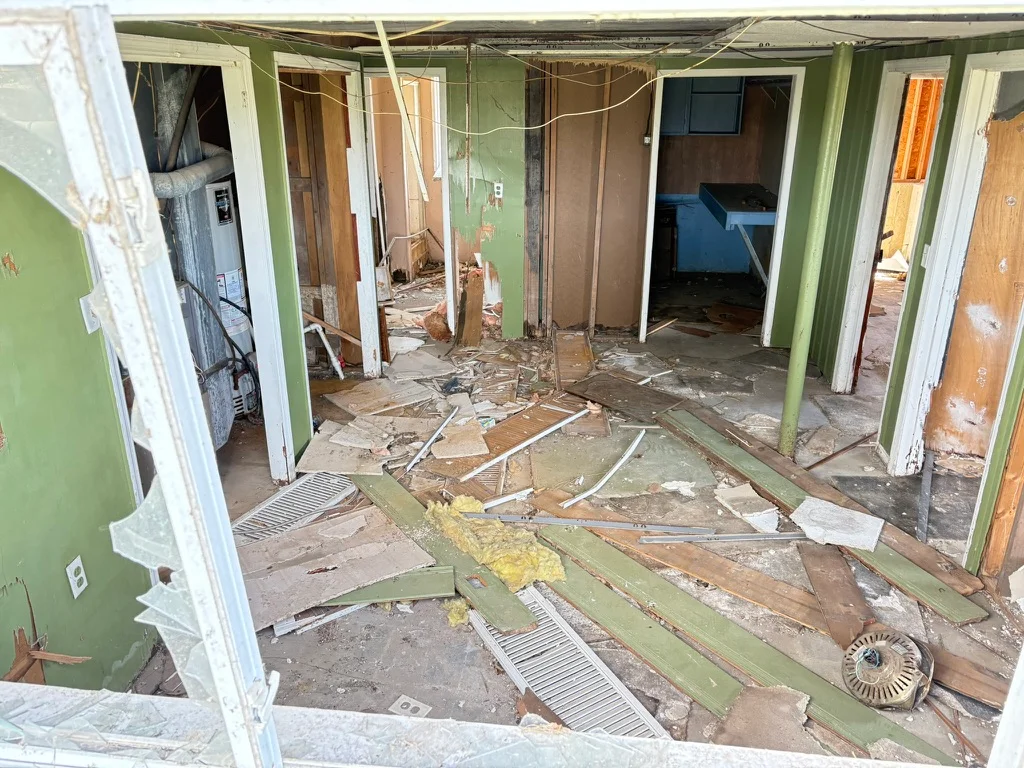 The basement where we practiced.