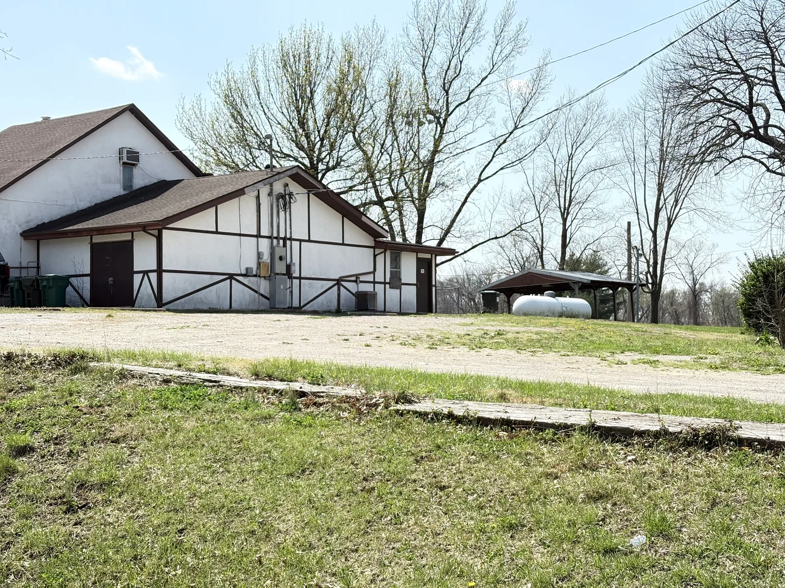 A shot of the back of the shack.