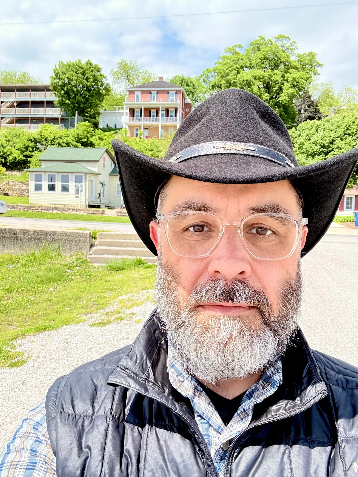 A selfie in Alton near Post Commons.